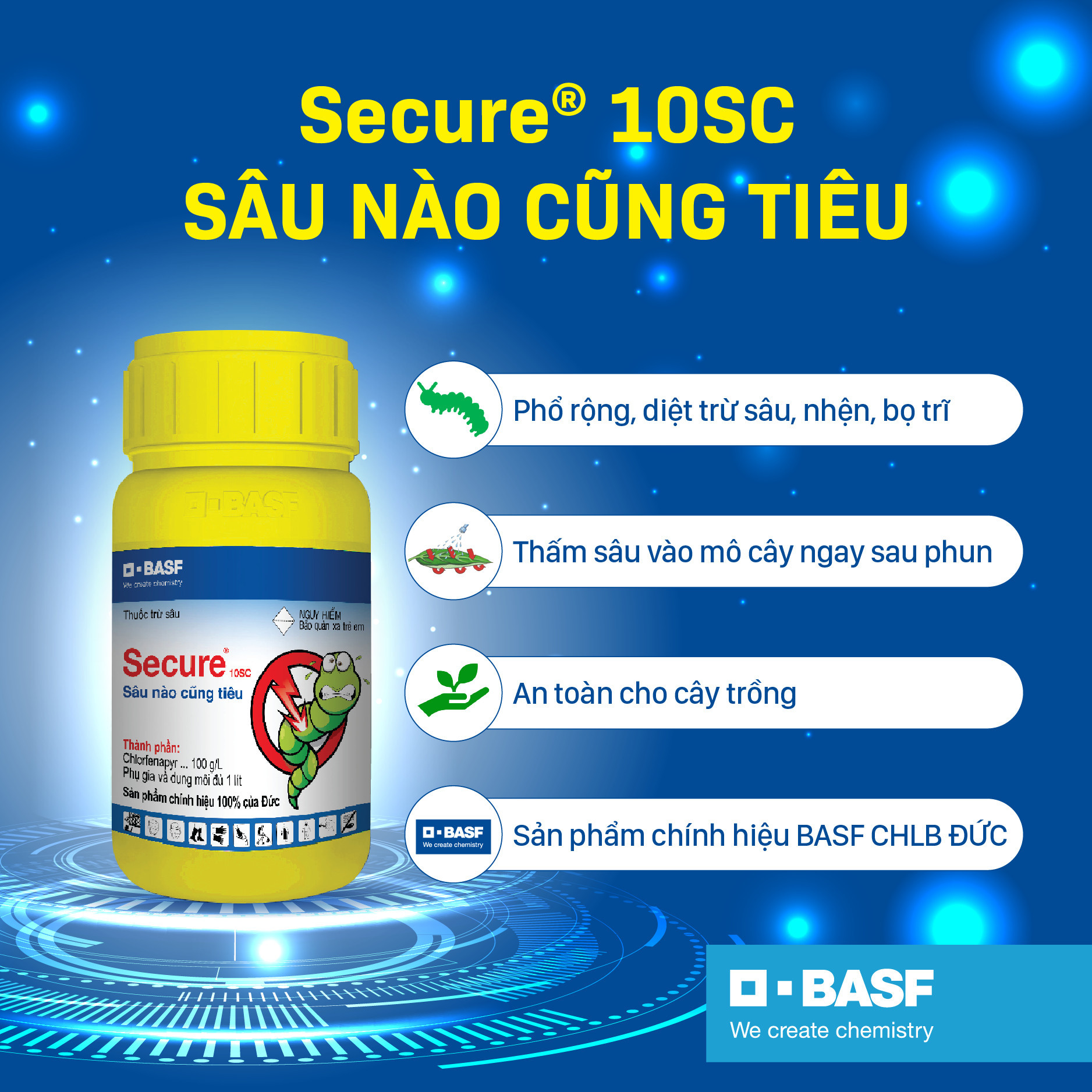 Thuốc trừ sâu Secure 100SC - Chai 250ml